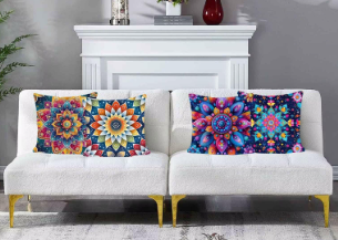 Custom Printed Decorative Cushions with Pattern Designs