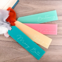 Custom Printed Acrylic Bookmarks with Decorative Designs