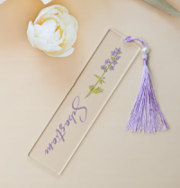 Custom Printed Acrylic Bookmarks with Decorative Designs